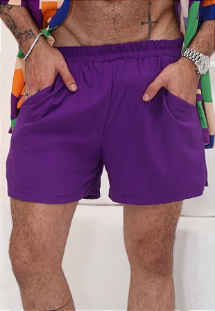 Shorts Viscolinho Roxo