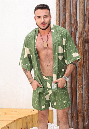 Conjunto Viscose Kimono+Shorts