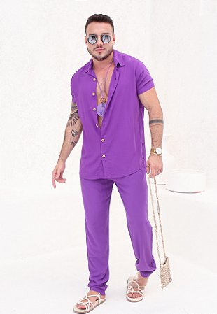 Conjunto Viscose Roxo