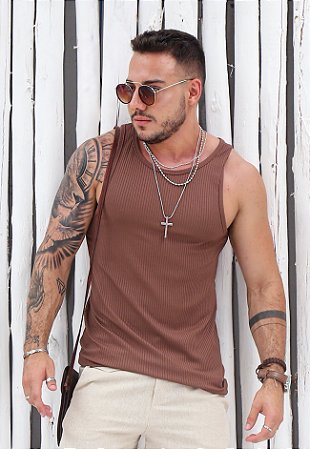 Regata Canelada Marrom