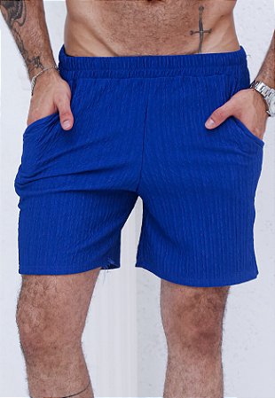 Shorts Texturizado Azul Royal