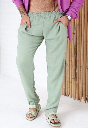 Calça Linho Verde Chá