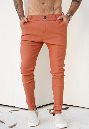 Calça Alfaiataria Skinny Ferrugem