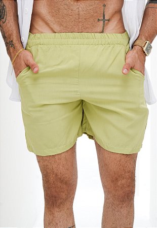 Shorts Viscose Verde Cana