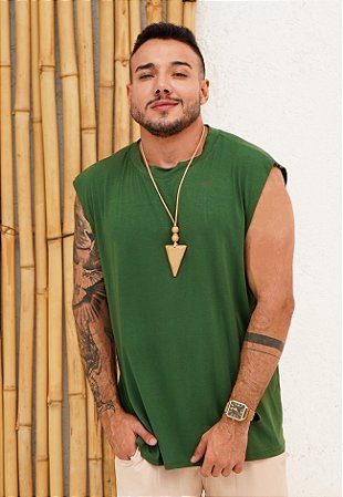 Regata Machão Verde Militar