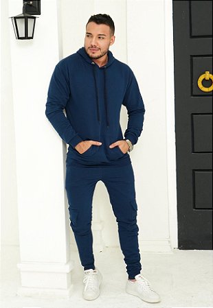Conjunto Moletom Azul Marinho