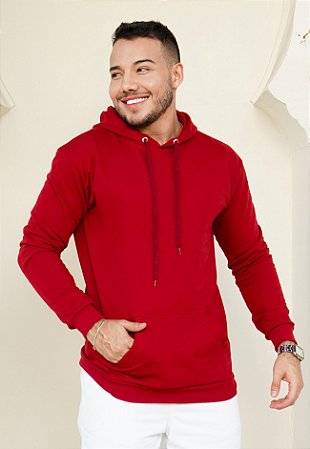 Blusa Moletom Vermelho Cereja