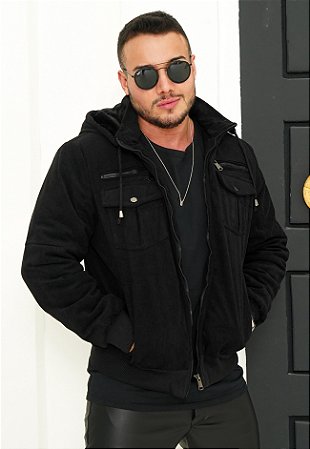 Jaqueta Veludo Preta