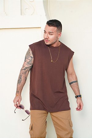 Regata Machão Oversized Marrom