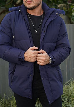 Jaqueta Puffer Azul Marinho