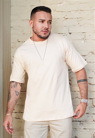 Camiseta Oversized Bege