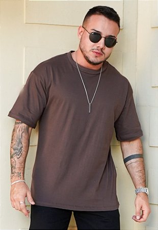 Camiseta Oversized Marrom