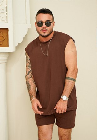 Conjunto Machão Marrom