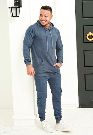 Conjunto Moletom Azul Jeans