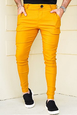 Calça Skinny Mostarda