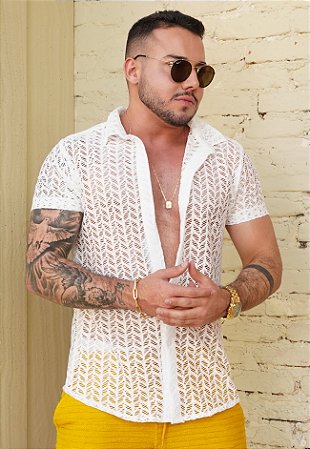 Camisa Vazada Laise Branca