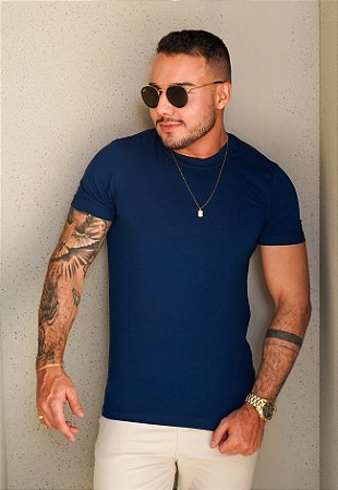Camiseta Segunda Pele Azul Marinho