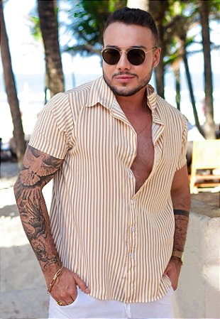 Camisa Listrada Nude