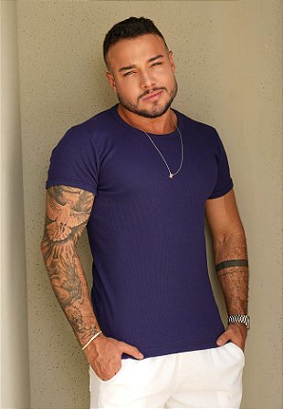 Camiseta Básica Ribana Azul Marinho