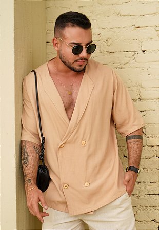 Camisa Blazer Bege