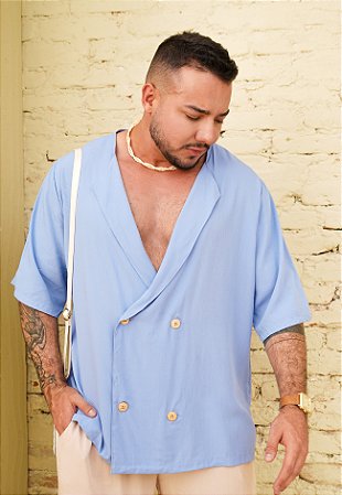 Camisa Blazer Azul Bebê