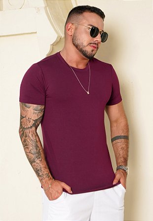 Camiseta Segunda Pele Vermelho Bordô