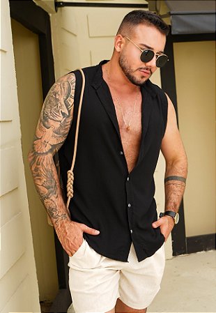 Colete Viscolinho Preto