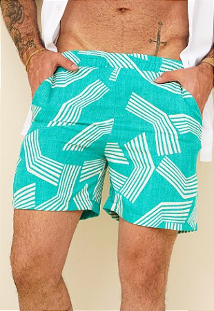 Shorts Viscolinho Estampado