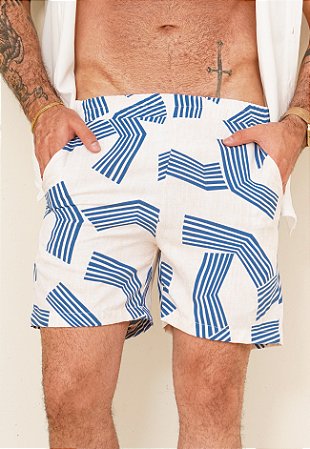 Shorts Viscolinho Estampado