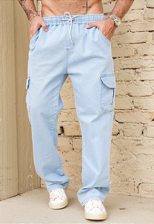 Calça Cargo Jeans Clara