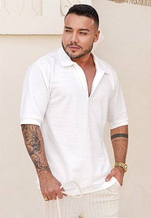 Camisa Oversized Tricot Branca
