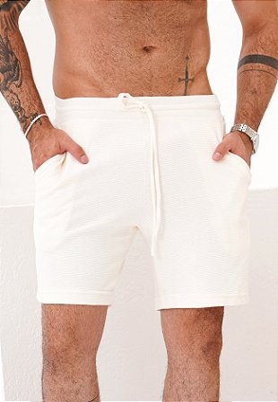 Shorts Texturizado Off White