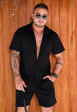 Conjunto Tricot Preto
