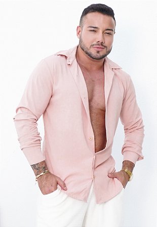 Camisa Manga Longa Rosé