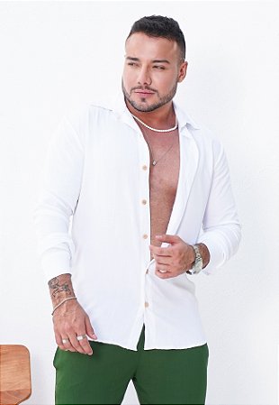 Camisa Manga Longa Branca
