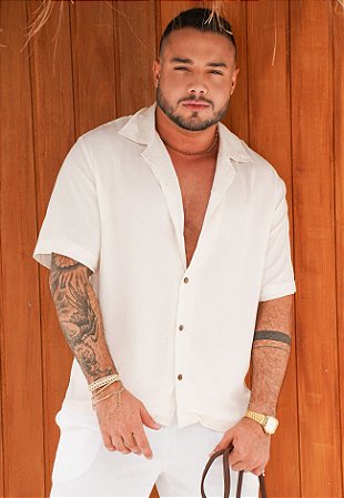 Camisa Linho Off White