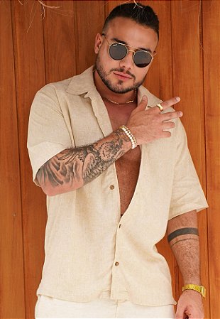 Camisa Linho Nude