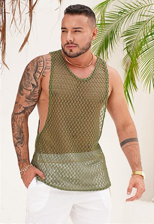 Regata Renda Verde Musgo
