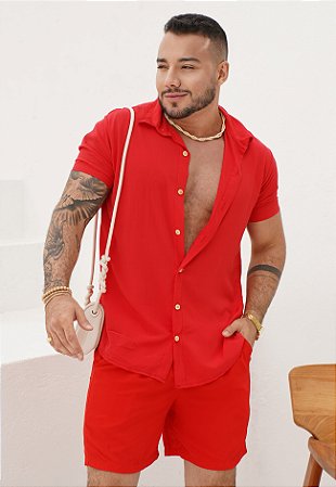 Conjunto Viscose Vermelho