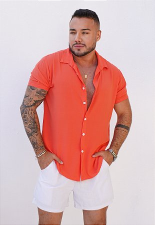 Camisa Viscose Coral