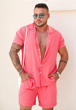 Conjunto Viscose Rosa