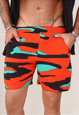Shorts Viscolinho Estampado