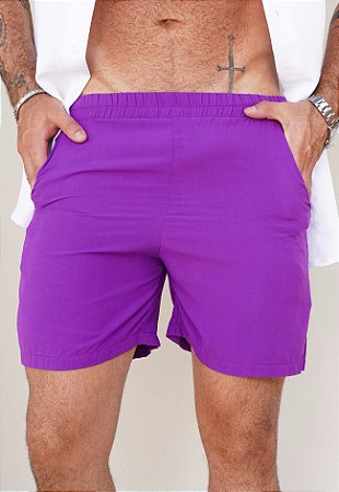 Shorts Viscose Roxo