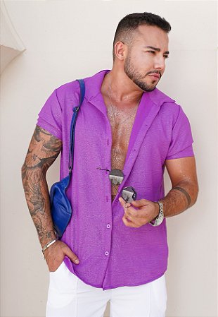 Camisa Duna Brilhante Lilás