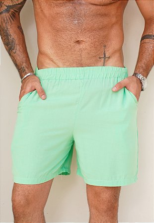 Shorts Viscose Verde Água