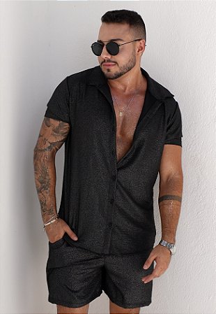 Conjunto Duna Brilhante Preto