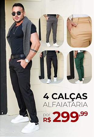 Combo 4 Calças Alfaiataria