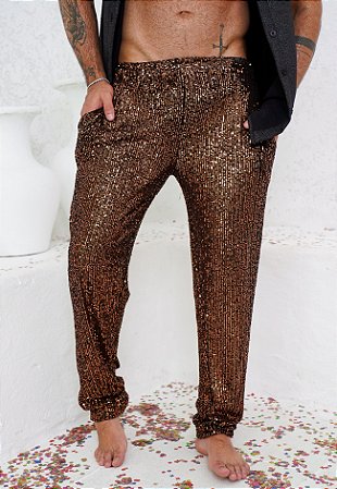 Calça Paetê Dourada