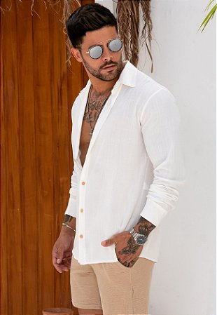 Camisa Manga Longa Off White