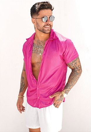 Camisa Metalizada Pink